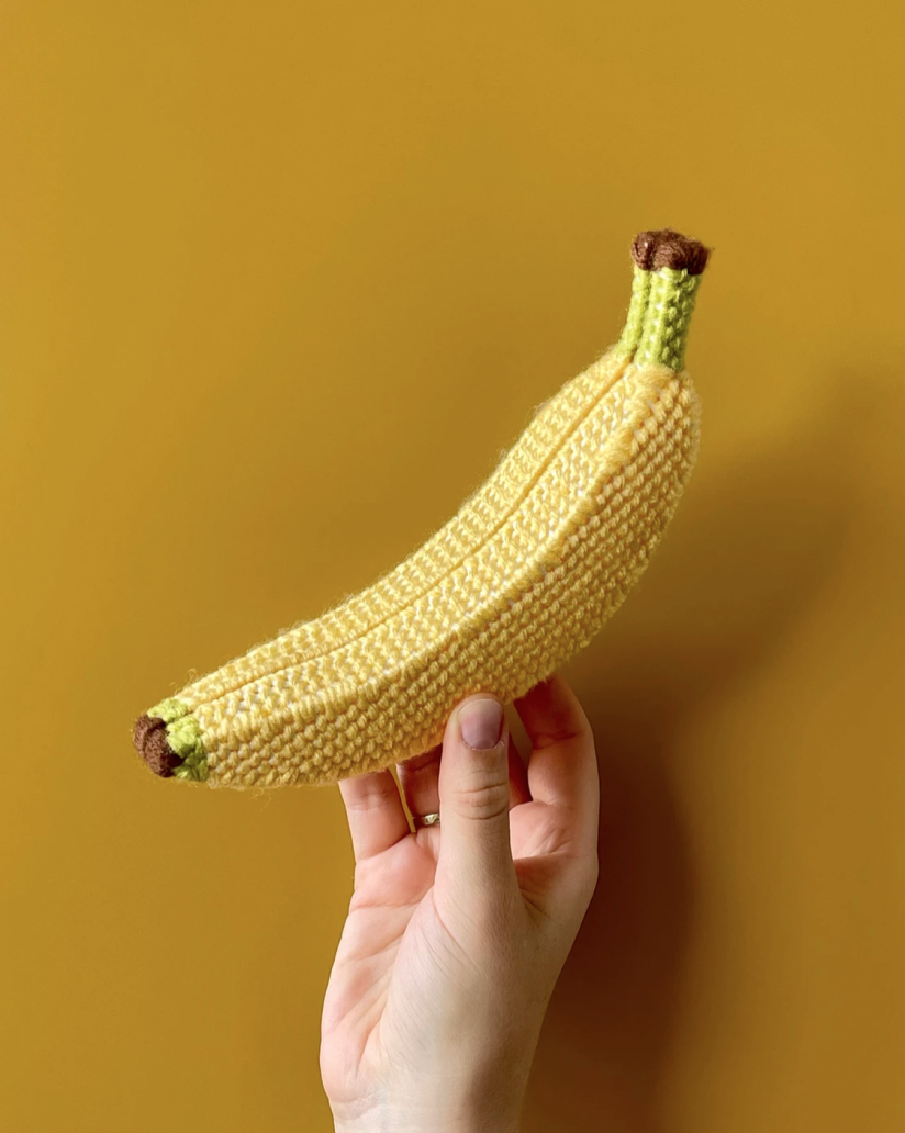 An embroidered Banana by Laura Carwardine