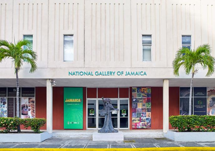 National Gallery of Jamaica, Front of Building. Image courtesy of the National Gallery of Jamaica.