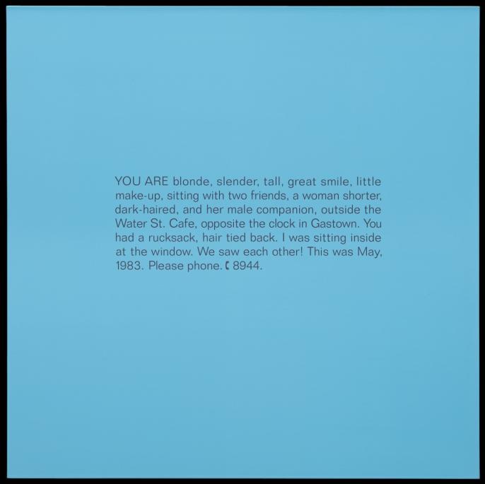 acrylic on gesso - text on painting