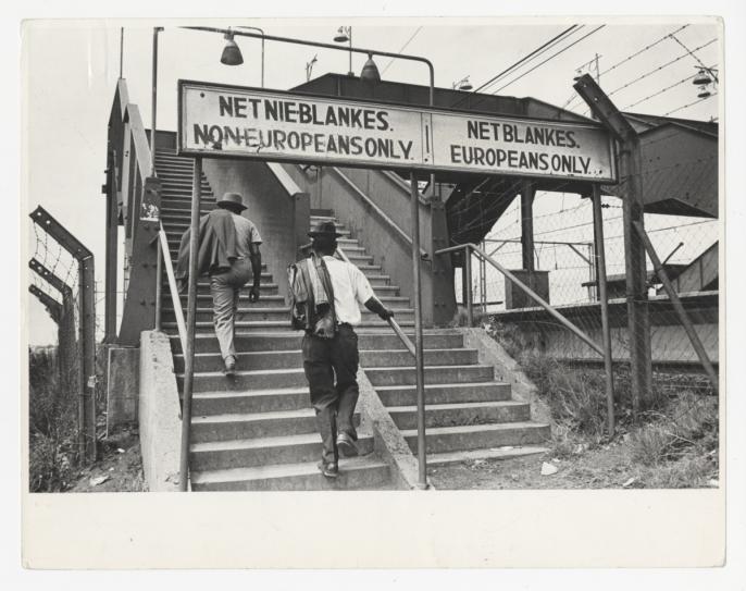 Ernest Cole, Apartheid Sign: Segregated Walkways