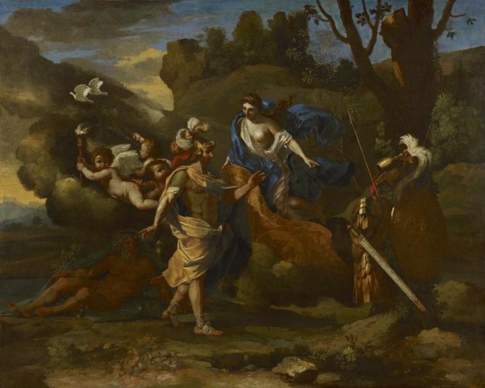 Nicolas Poussin. Venus, Mother of Aeneas, presenting him with Arms forged by Vulcan