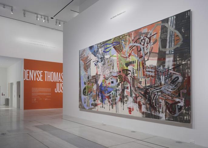 An installation view of Denyse Thomasos: just beyond.
