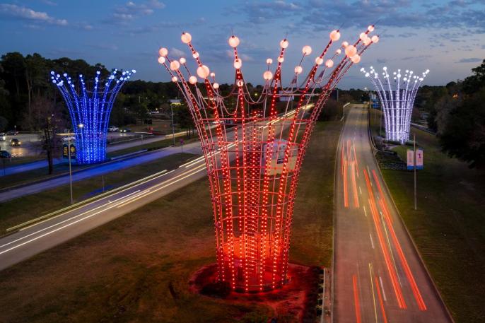 Dennis Oppenheim, Radiant Fountains