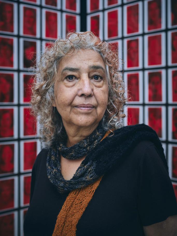 Sarindar Dhaliwal with her work, Hey Hey Paula