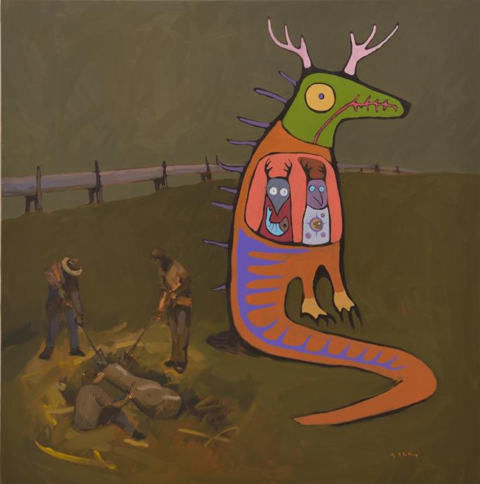 An image of the painting the Excavators #2 by Travis Shilling.