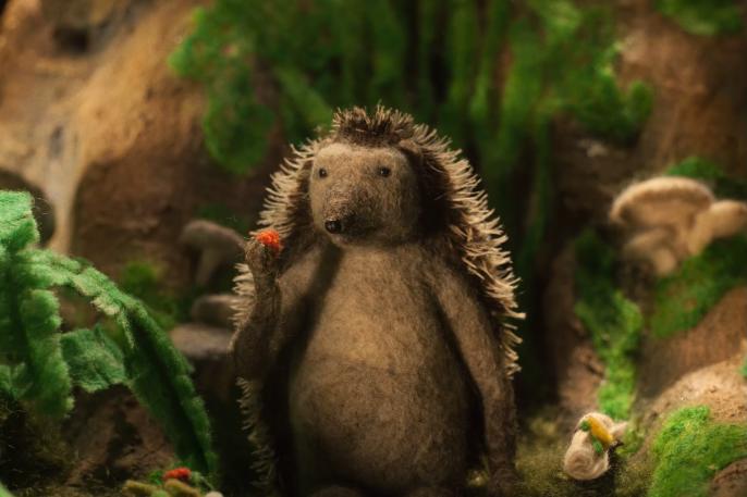 A still from the animated short film Hedgehog’s Home