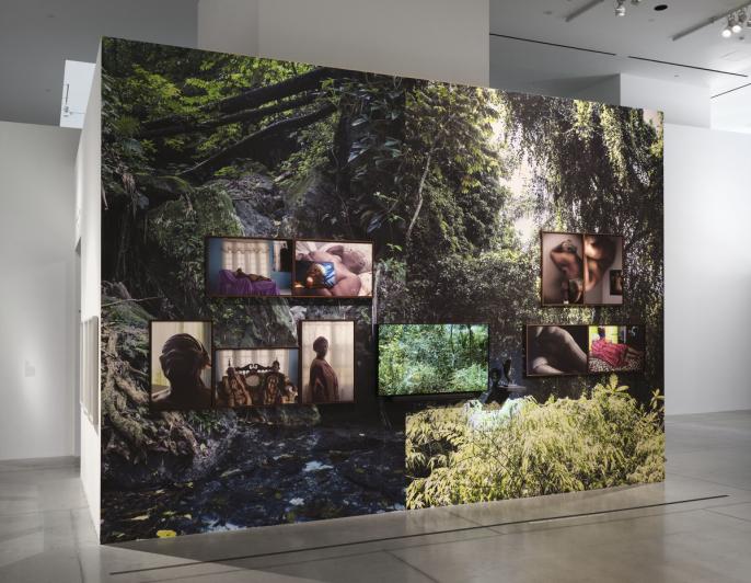 An installation photo of Marcia Michael's works in the exhibition Life Between Islands