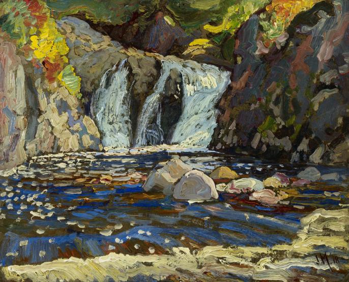 oil painting of The Little Falls