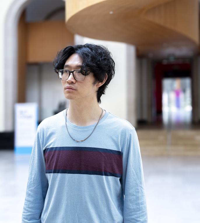 Tony Ann in Walker Court at the AGO