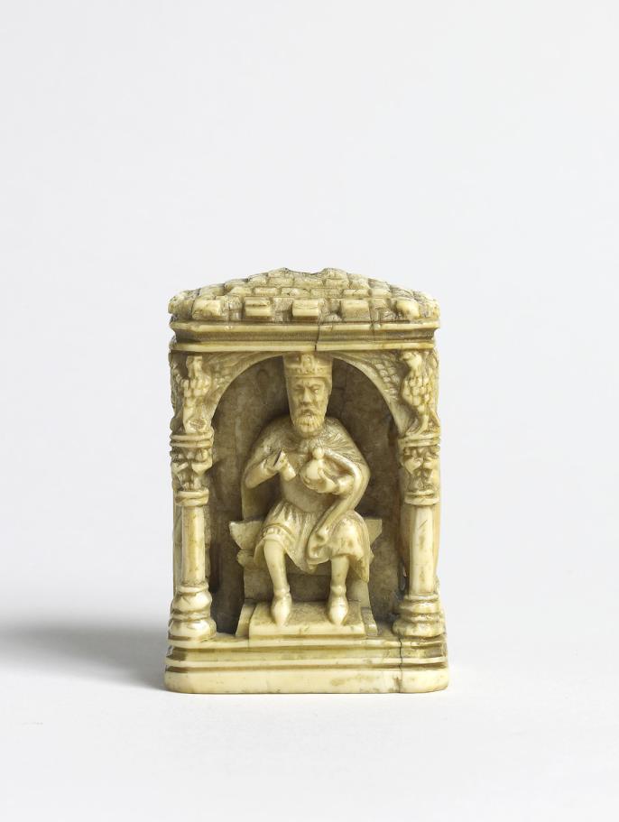 miniature ivory carving from 12th century used for chess
