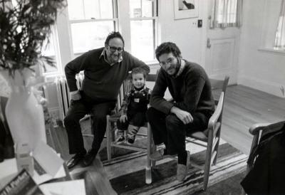 Arnold, Mark and Eric Newman sitting