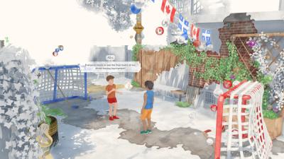 Still from watercolour video game Été (2024)