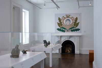 An installation image of the exhibition Shaped by Her Hands in Mulock House