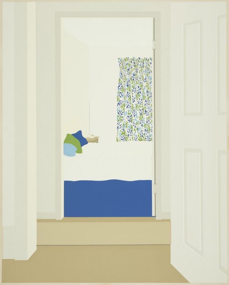 screenprint of a bedroom