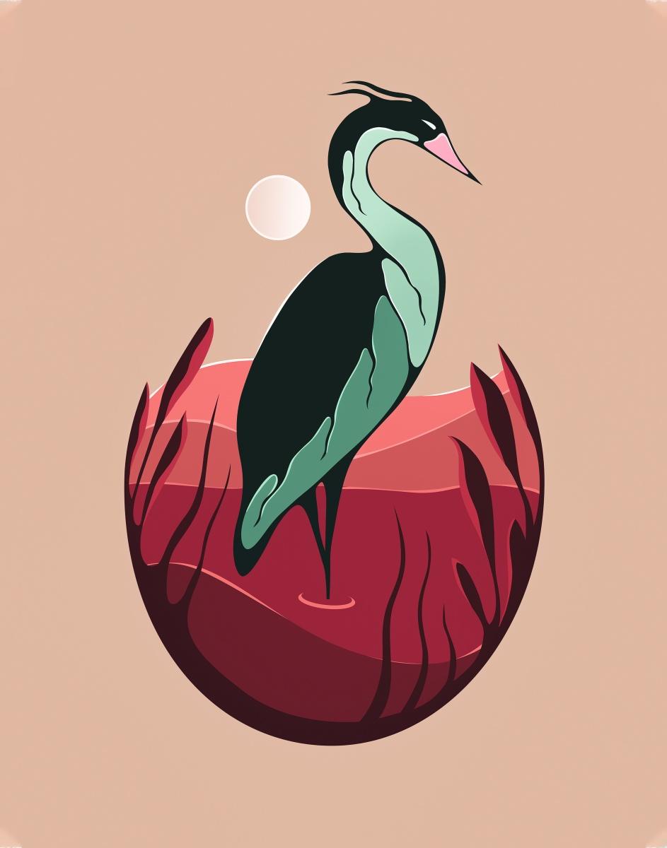 illustration of a heron