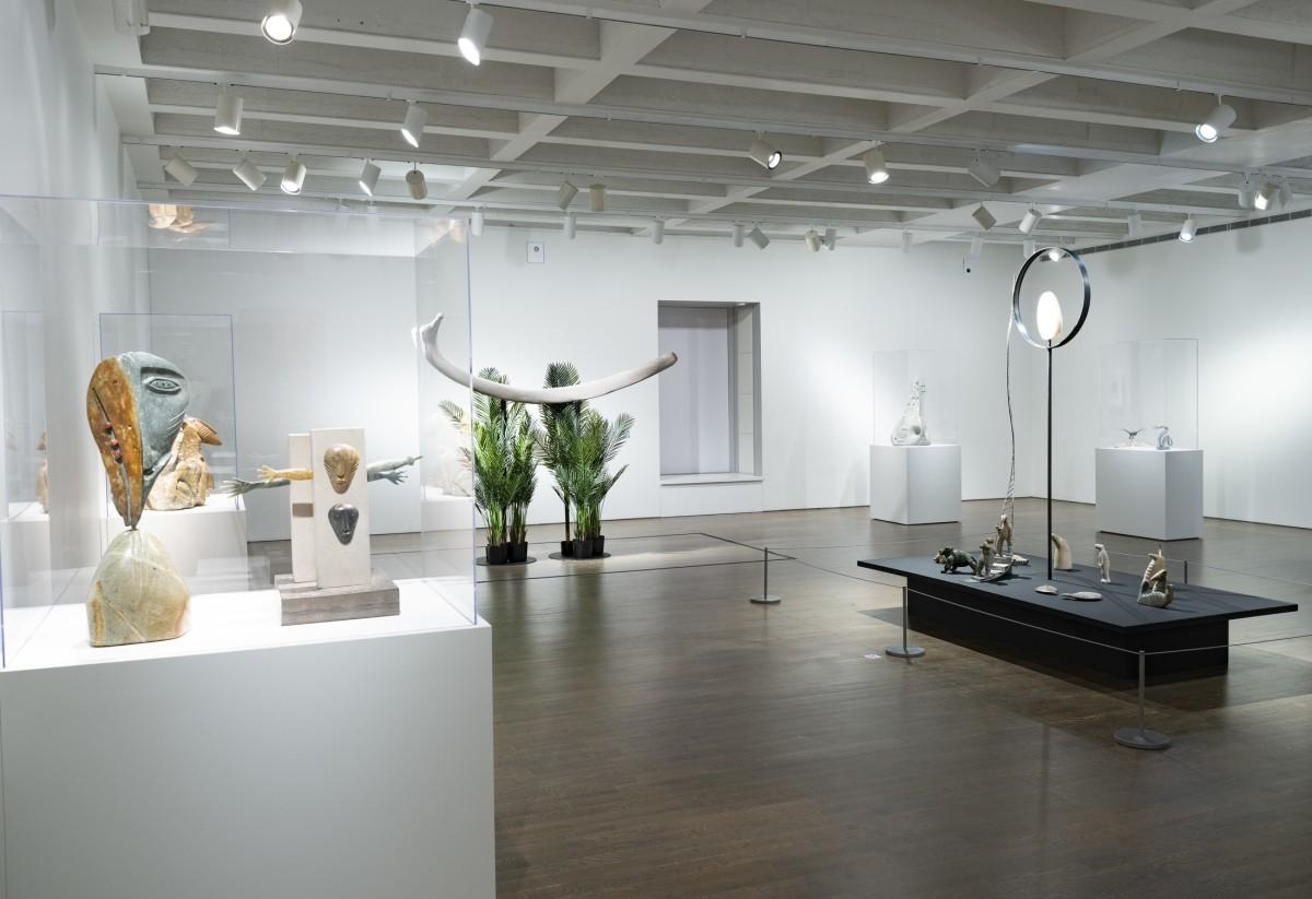Installation view: Radical Remembrance: The Sculptures of David Ruben Piqtoukun