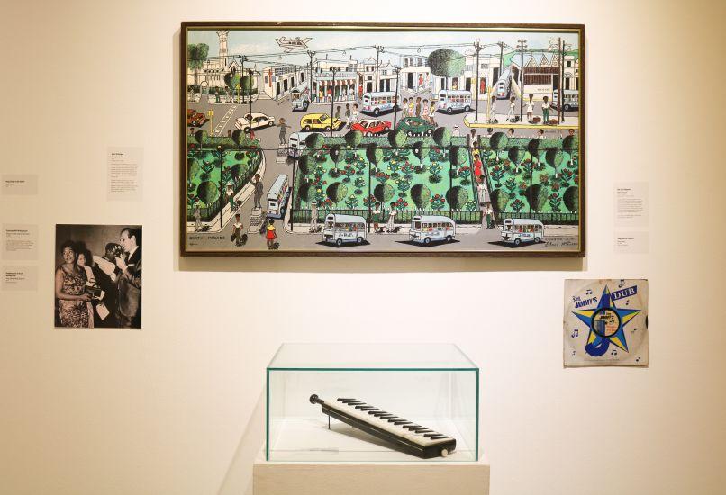 Jamaica Jamaica! exhibition installation. The City Kingston by Sidney McLaren.