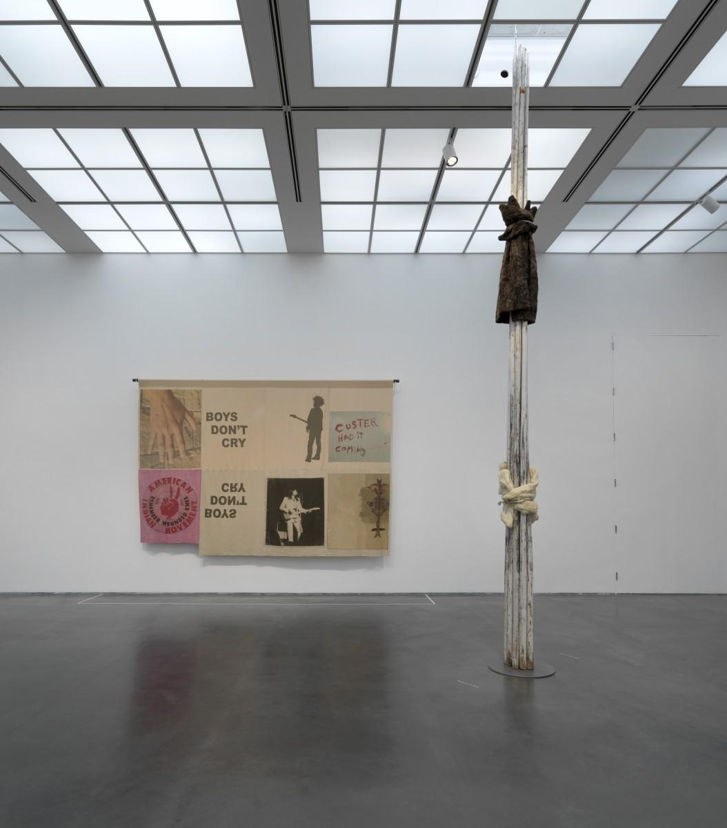 an image of Duane Linklater's exhibition mymotherside at the MCA Chicago