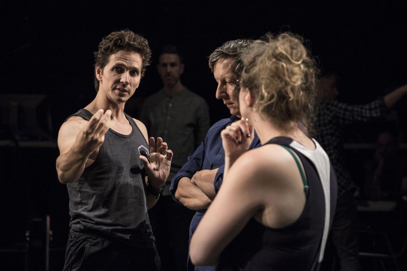 Guillaume Côté and Robert Lepage in rehearsal for Frame by Frame