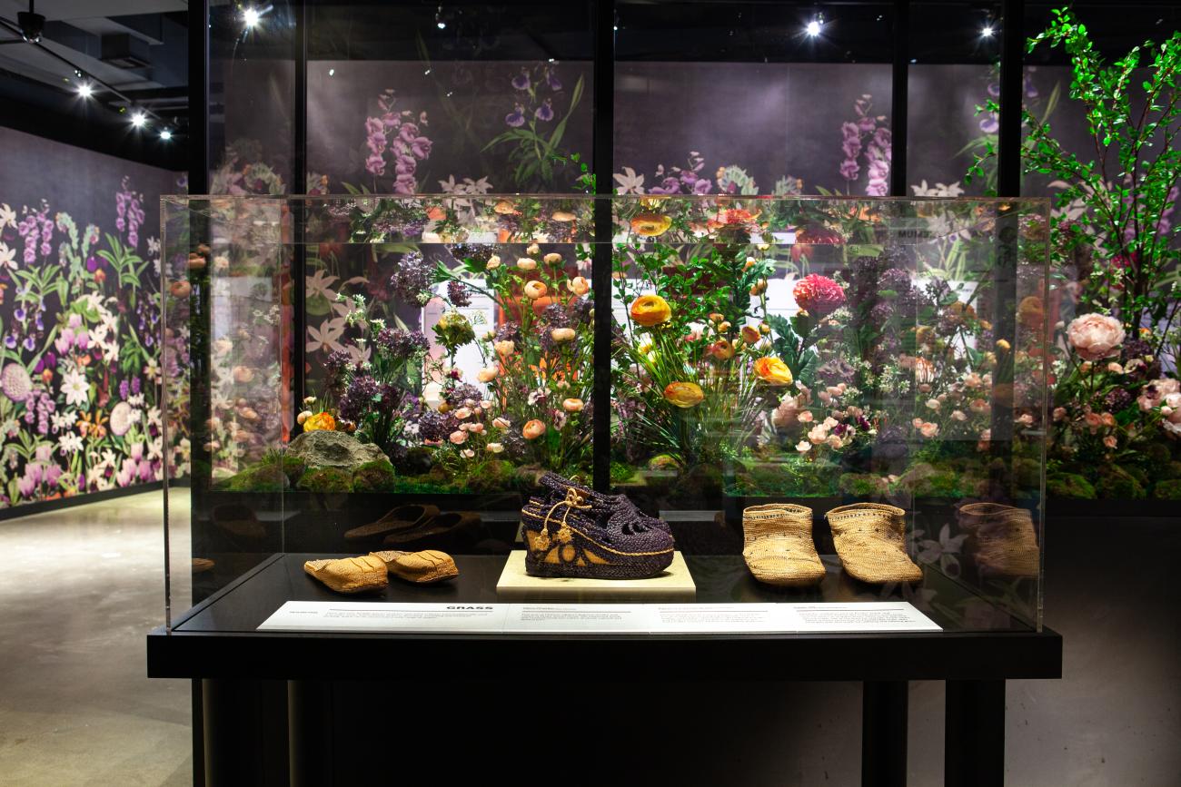 An image of the Bata Shoe Museum's exhibition In Bloom