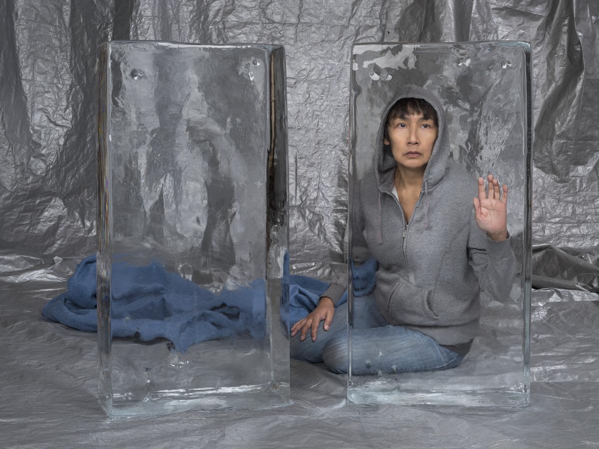 An image from Rebecca Belmore's nindinawemaganidog (all of my relations)