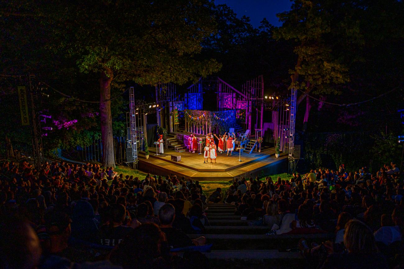 An image of actors on stage at Dream in High Park