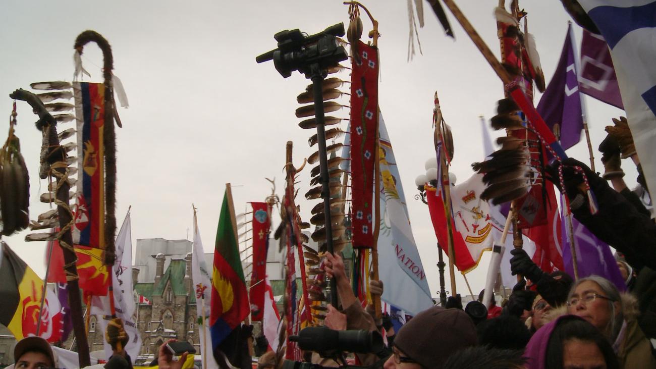 Alanis Obomsawin, Trick or Treaty?, 2014 film still