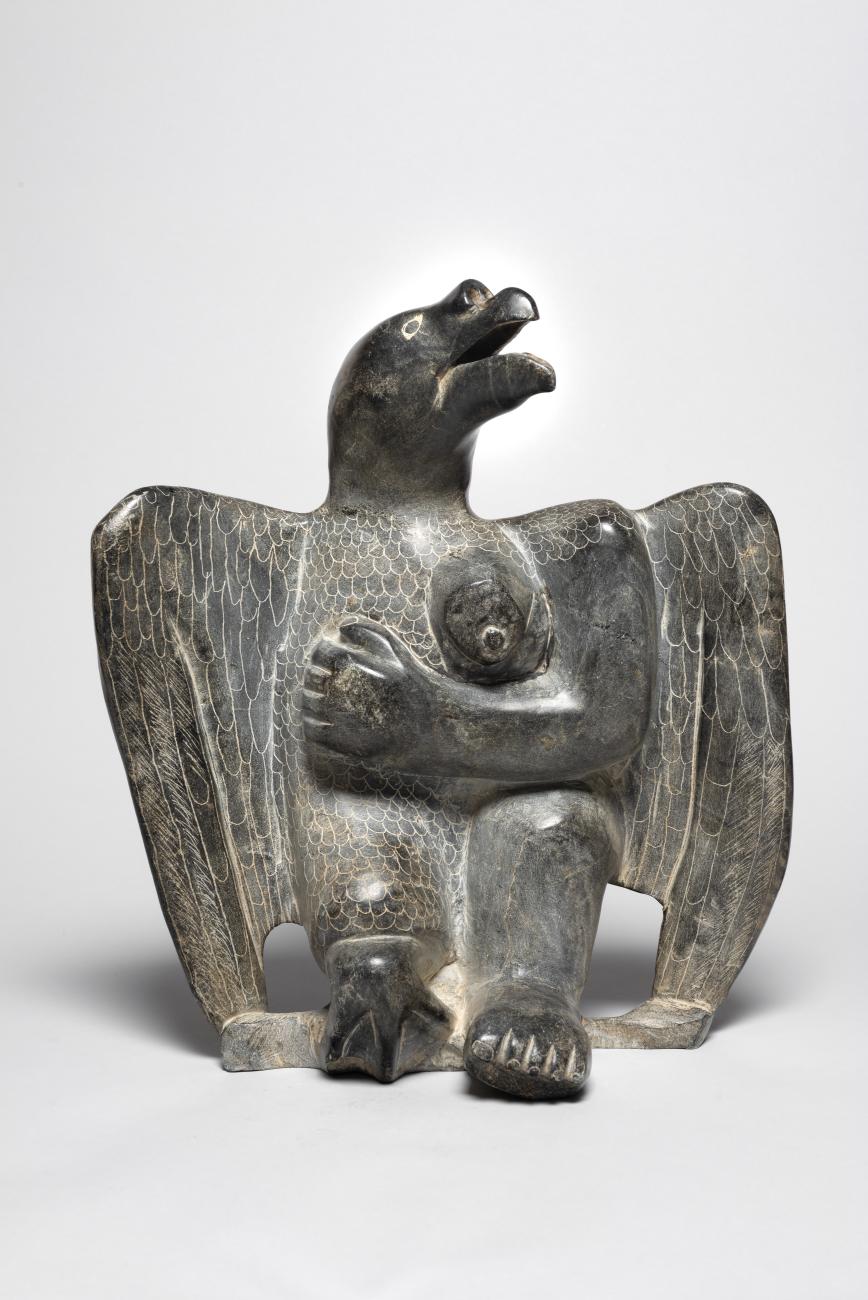 A sculpture of a mythological bird
