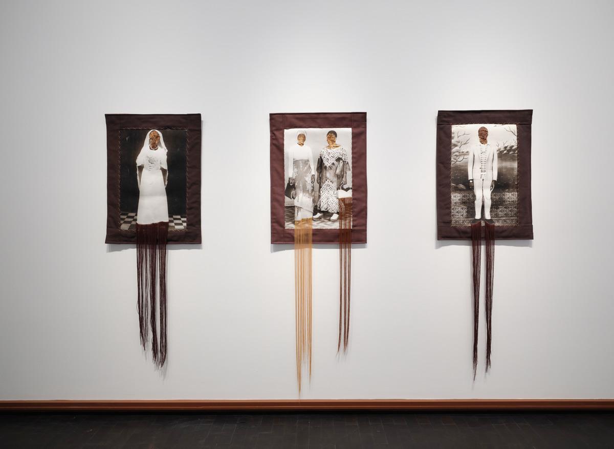 An installation image of Mallory Lowe Mpoka's Architecture of the Self: What Lives With(in) Us