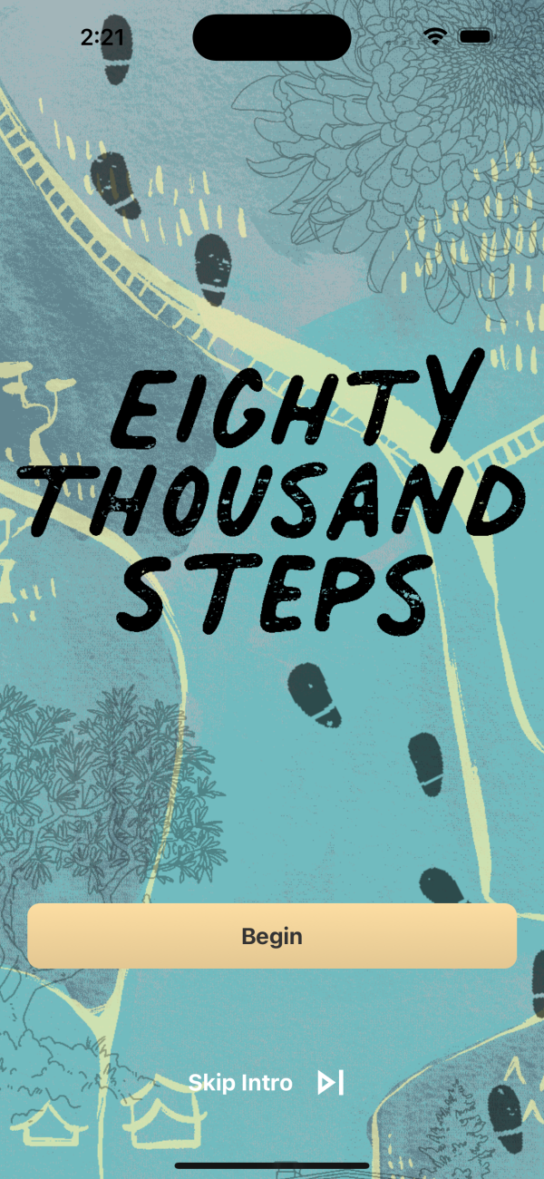 Screenshot of 80k steps app