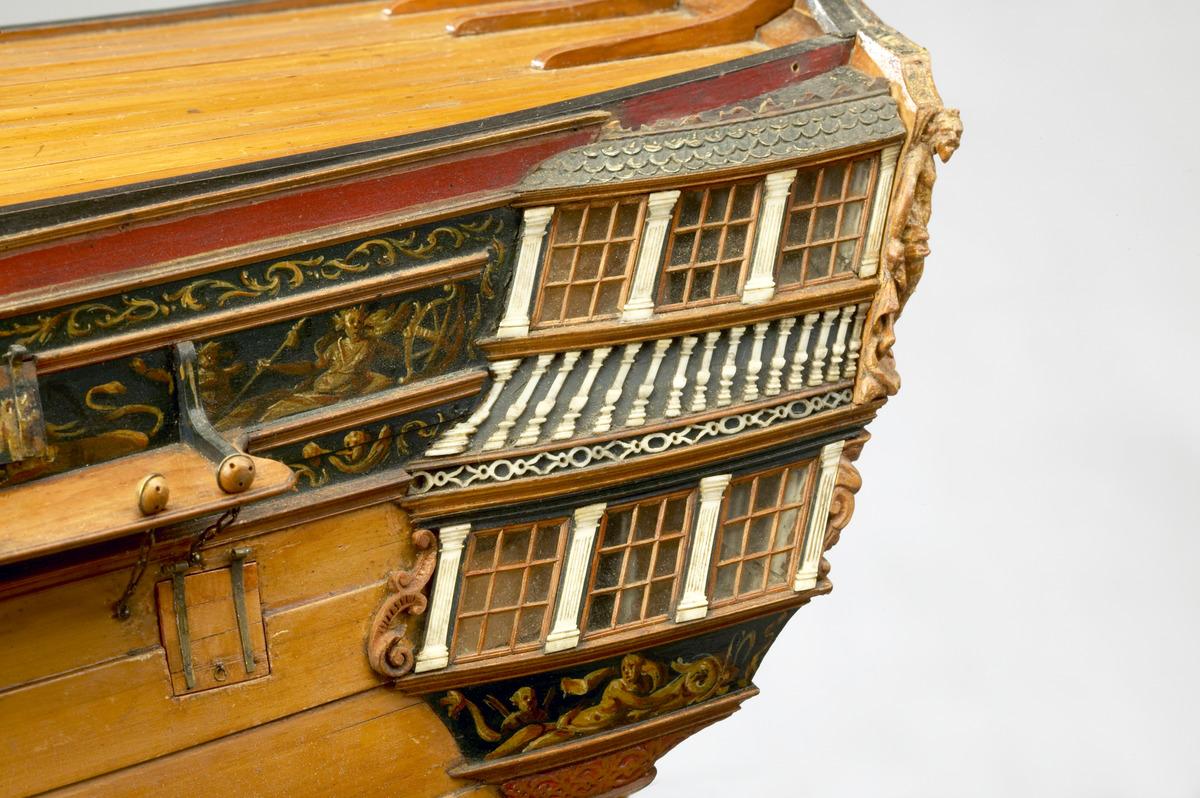 George Stockwell. Two-decker 50 Gun Warship, Bristol, Georgian Model, 1774.