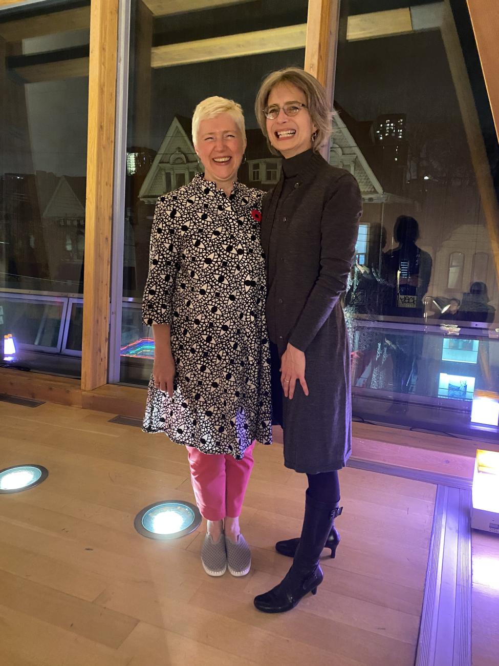 A photo of Kristen Haring with Georgiana Uhlyarik