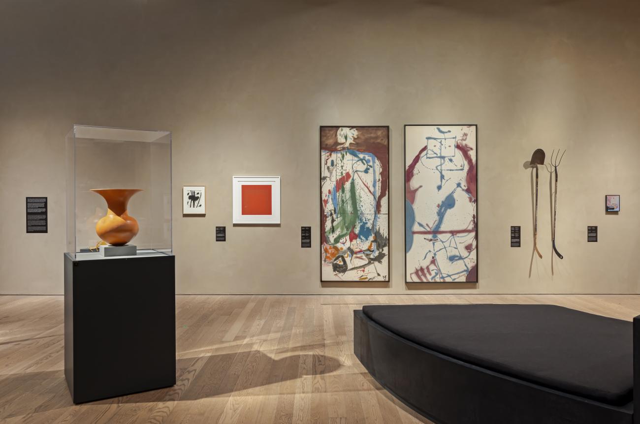 An installation photo of Magdalene Odundo: A Dialogue with Objects at the Gardiner Museum