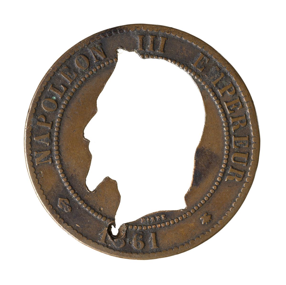 Unknown, Napoleon III, copper 10 centimes