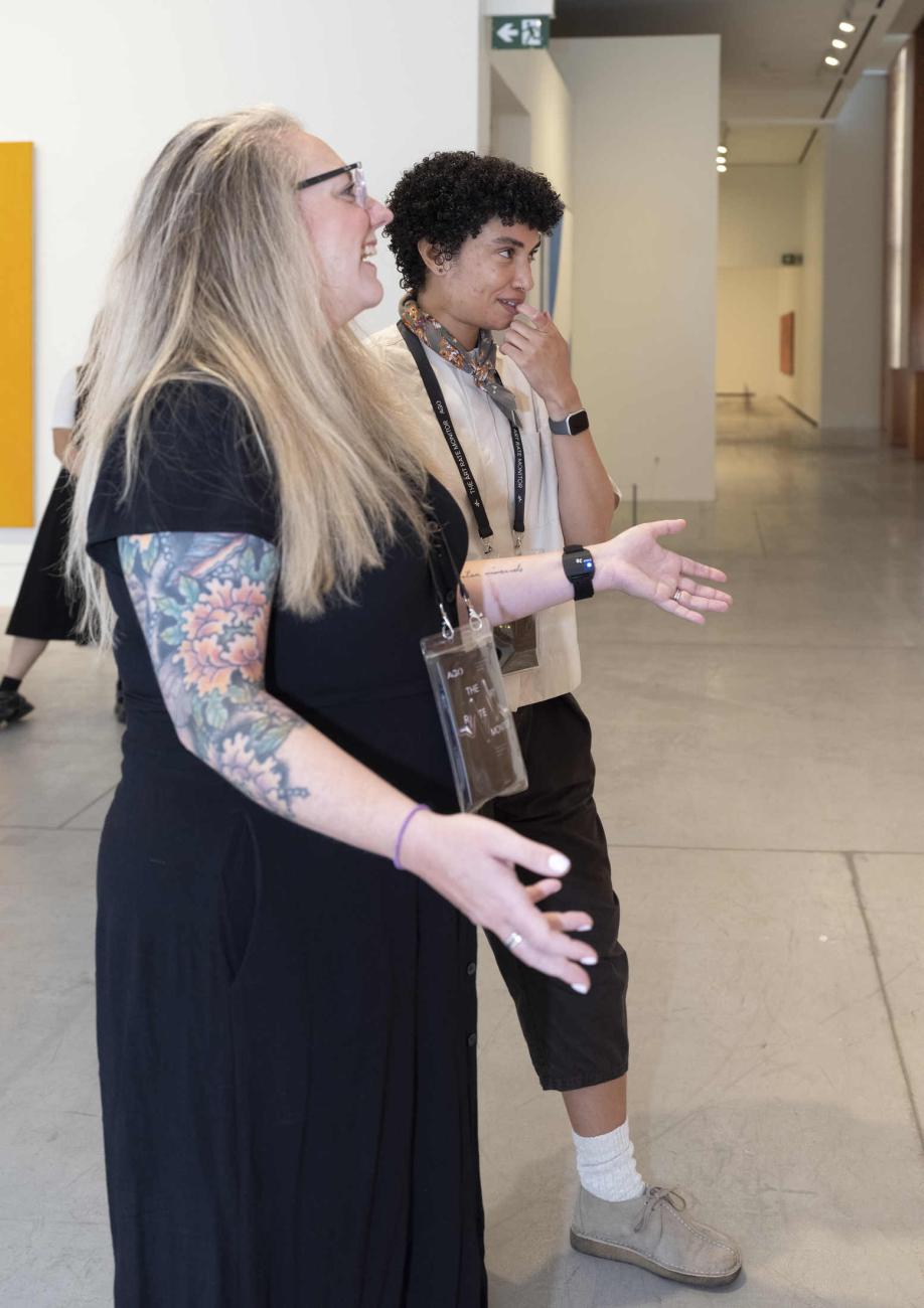 staff using the art rate monitor