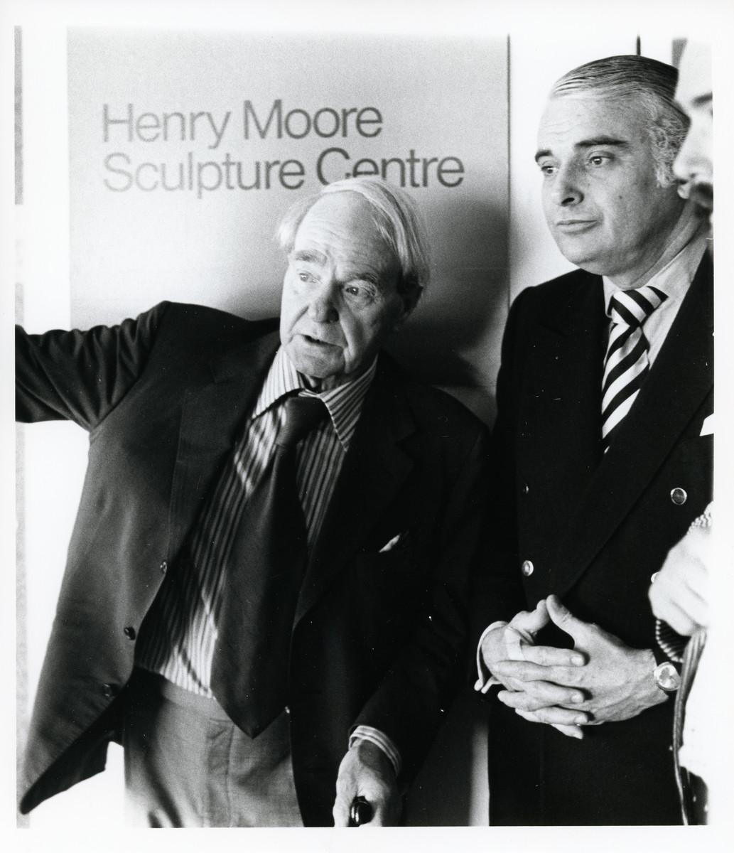 Henry Moore in the Moore Centre, c. 1974.