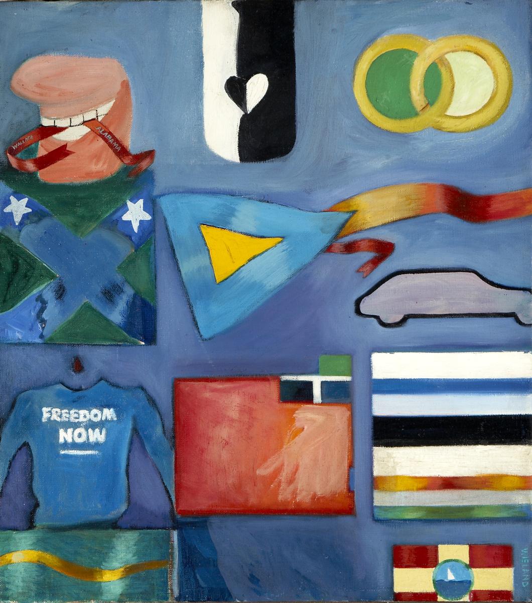 An image of Joyce Wieland's painting March on Washington.