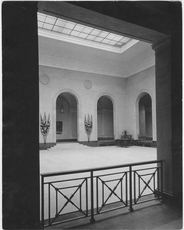Completed Walker Court showing portrait of Sir Edmund Walker, 1926.