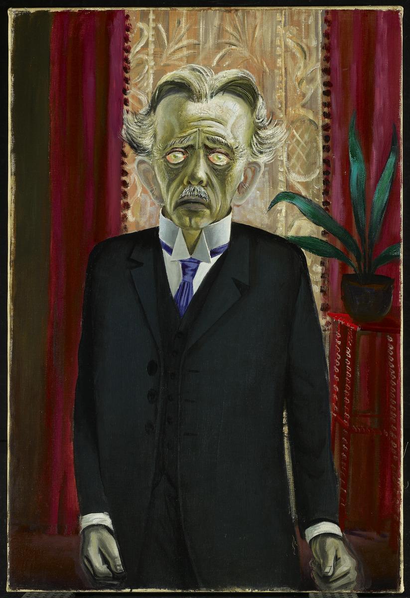 An image of Otto Dix's painting Portrait of Dr. Heinrich Stadelmann