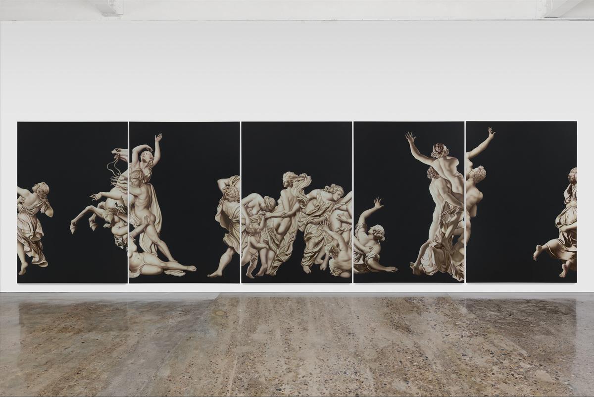 A photograph of Jesse Mockrin's work, The Descent.