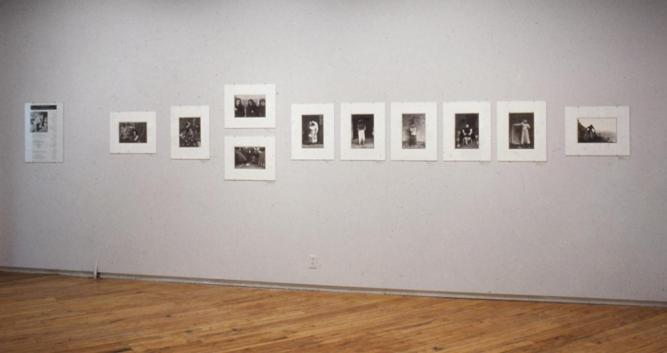 An archival photo showing Graciela Iturbide's works installed in the TPW Gallery