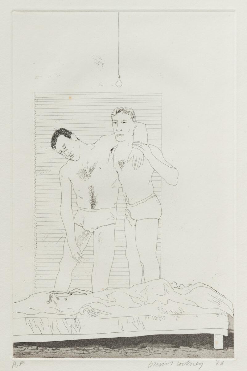 David Hockney. One Night (from Illustrations for Fourteen Poems from C.P. Cavafy), 1966.