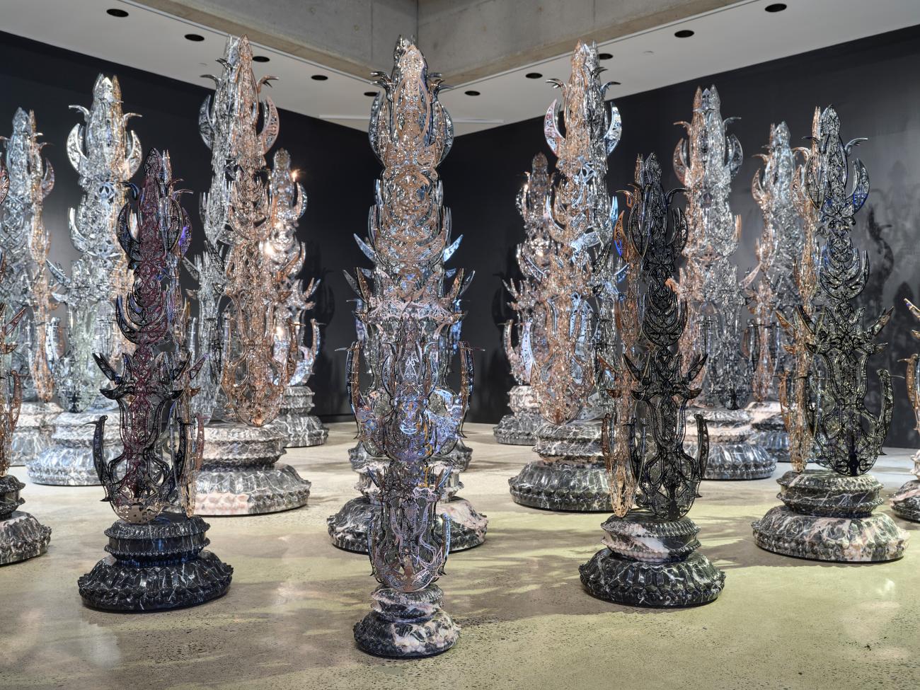 Installation shot of Ranbir Sidhu's work Fortress of Memory.