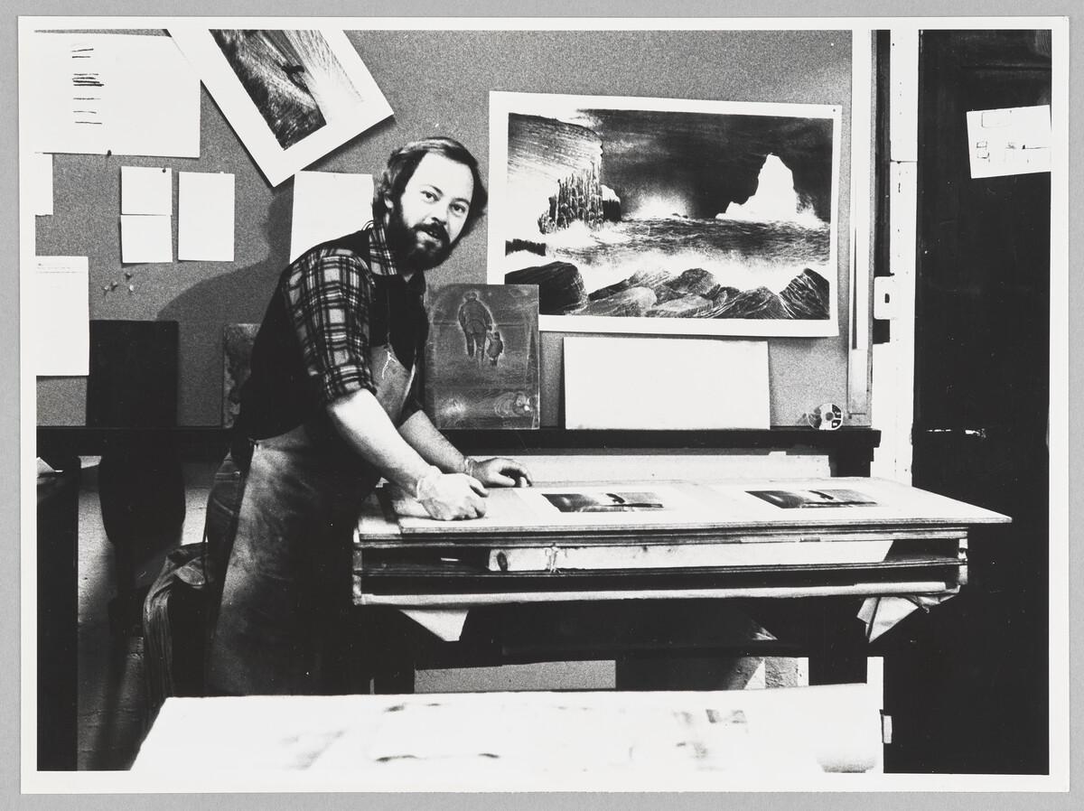 David Blackwood in his Port Hope studio