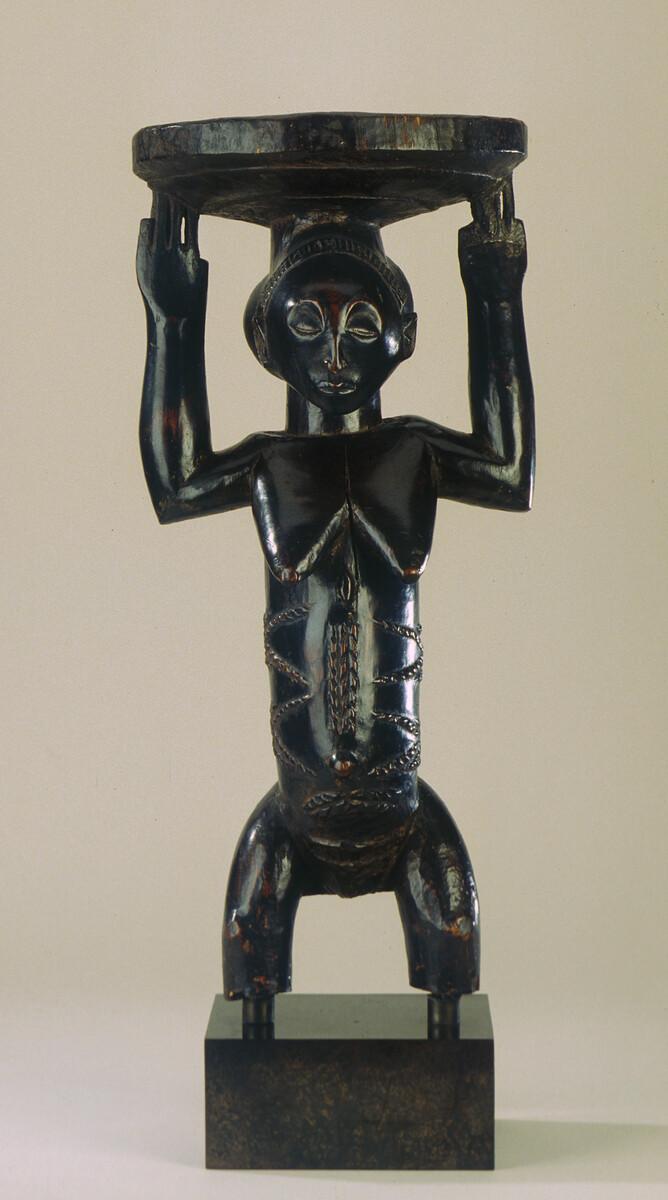 Frum, Luba peoples, Stool with Supporting Female Figure