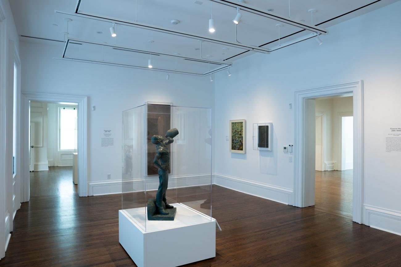 An installation image of the exhibition Shaped by Her Hands in Mulock House