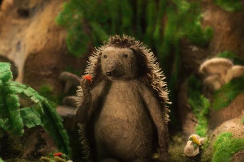 A still from the animated short film Hedgehog’s Home