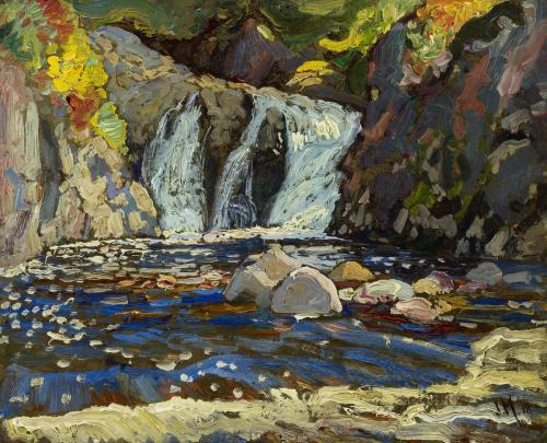 oil painting of The Little Falls 